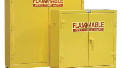Refrigerated flammable storage cabinet