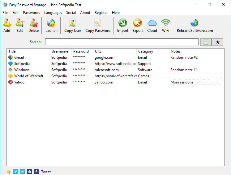 Easy Password Storage 4.5 - Download, Review, Screenshots Easy Password Storage 4.5 - Download, Review, Screenshots