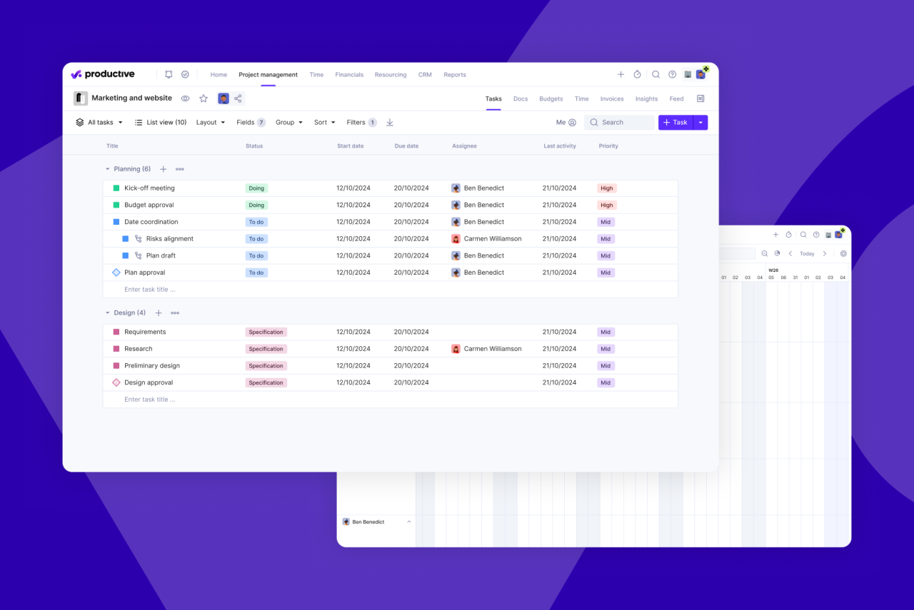 Project management tool for designers