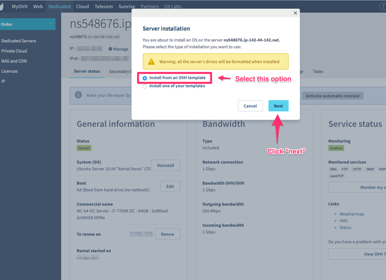 Ovh game dedicated server