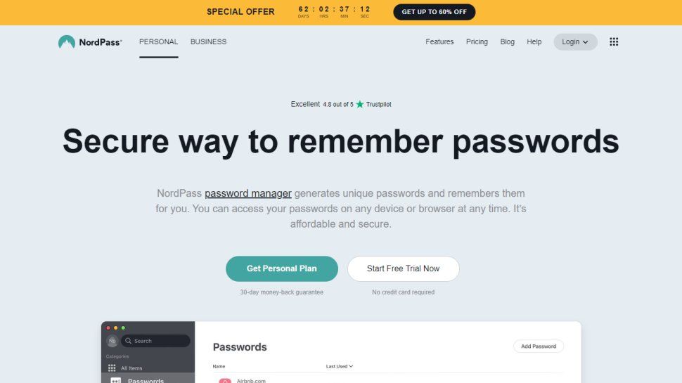Business password storage