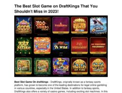 DraftKings best slot games for unforgettable fun