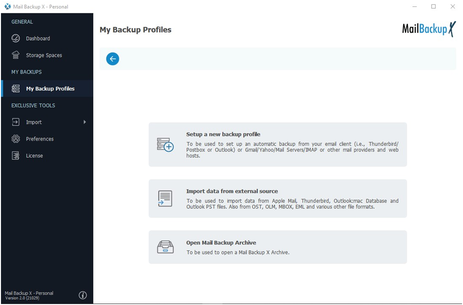 Google apps backup email