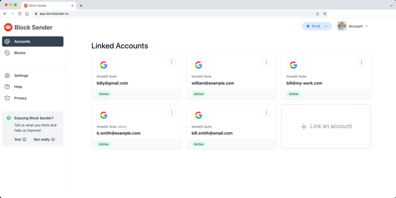 Google apps for business block email address