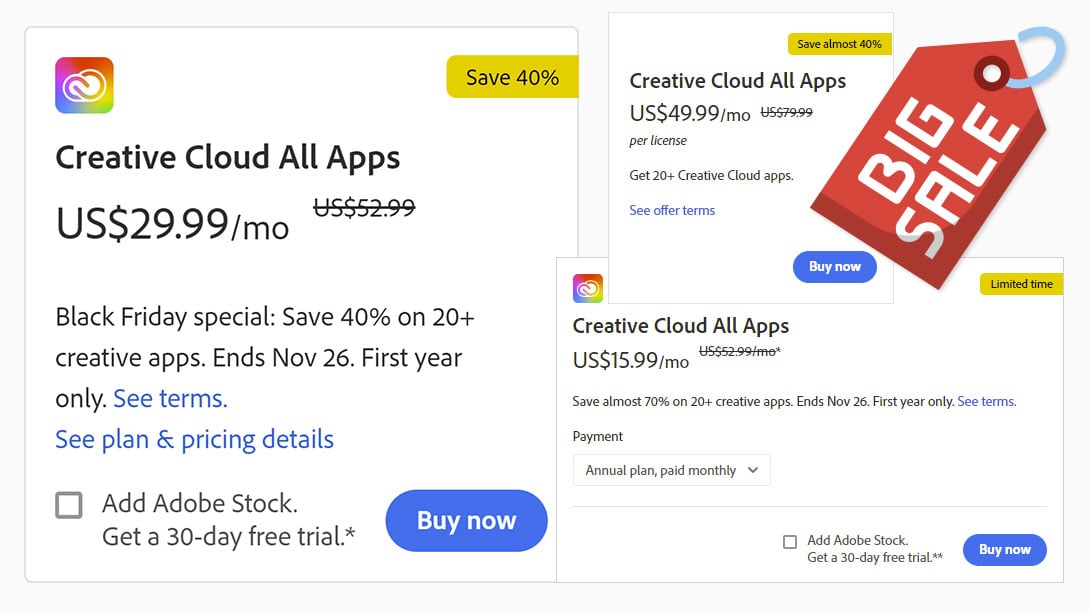Adobe creative cloud student black friday
