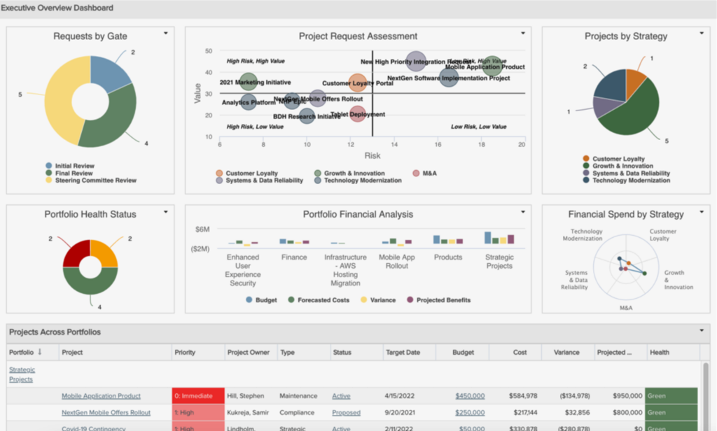 Planview project management tool