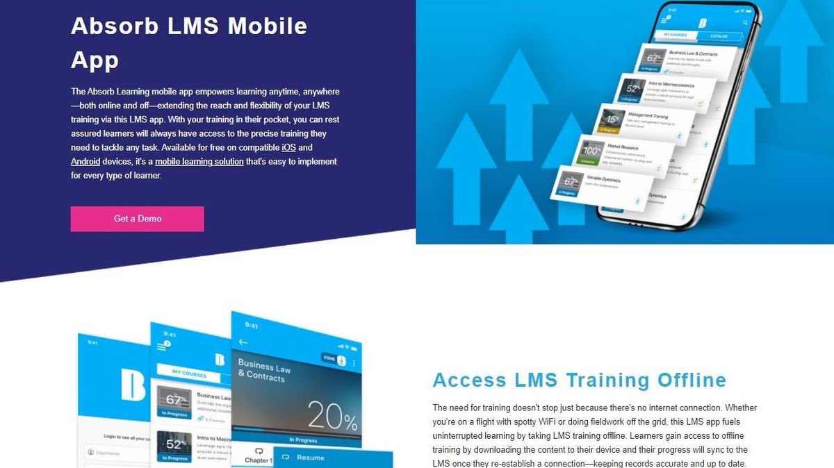Absorb online learning management system