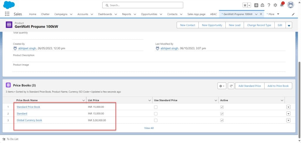 Price books in salesforce
