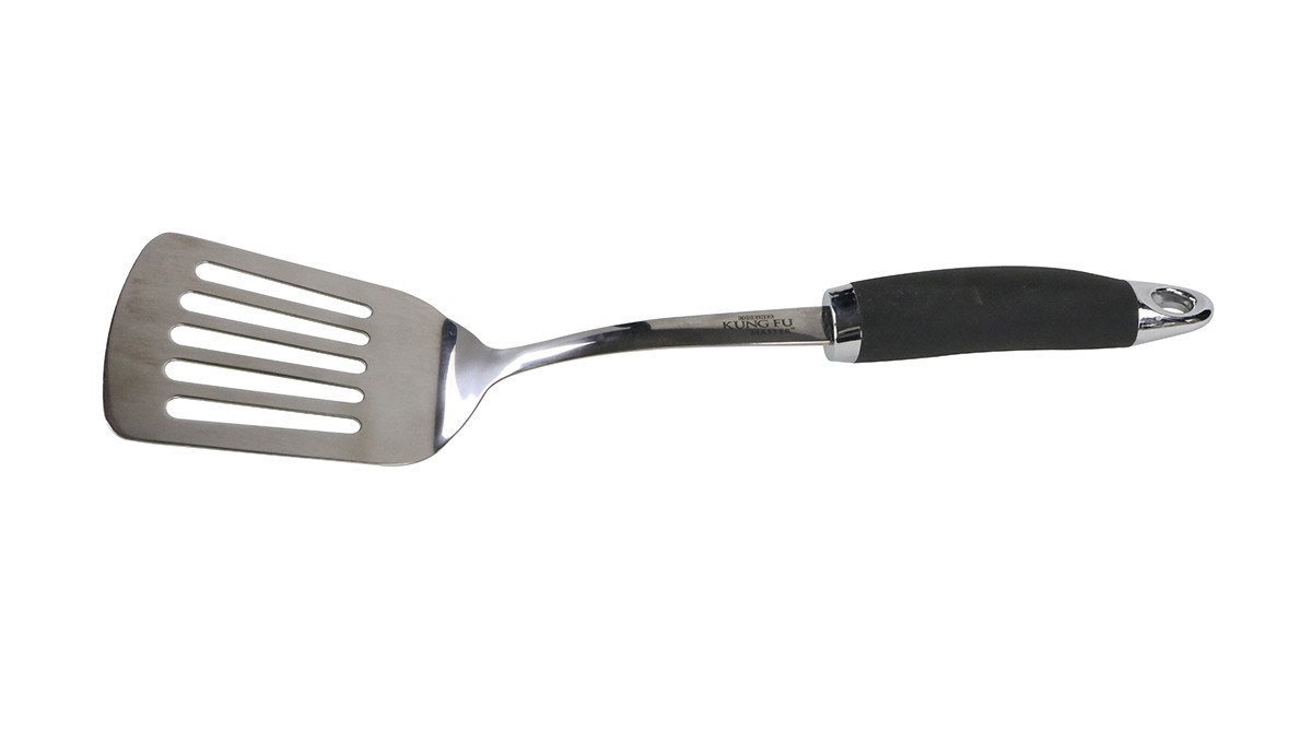 Stainless Steel 5pc Kitchen Gadget Set With Rubber Handle And Stand At ...