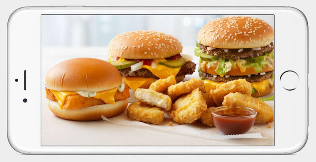 Mcdonald's app to order food